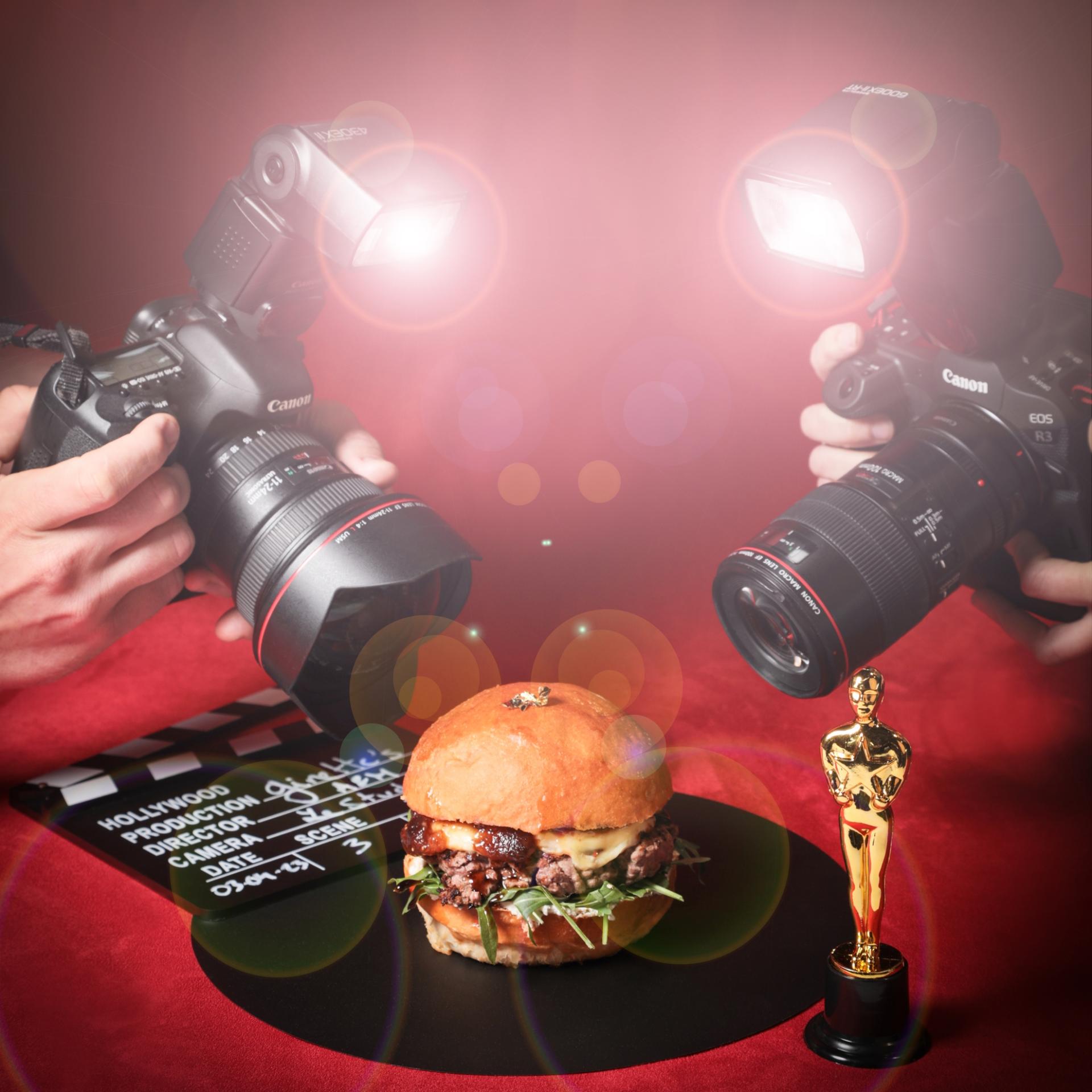 Photographe alimentaire culinaire annecy haute savoie photographie culinaire cannes festival star des burger 1980