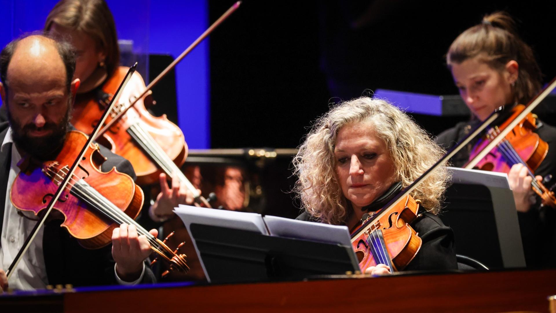 Photographe annecy haute savoie orchestre des pays de savoie bonlieu concert reportage photo entreprise departement violon image bleue